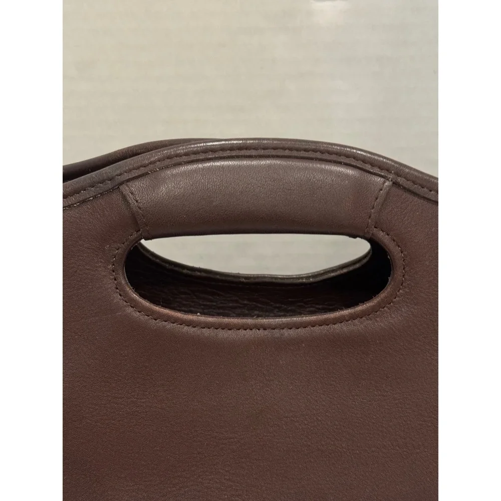 Vintage Coach Large Shopper Laptop Bag Mahogany Brown Leather 9995 USA Top Zip